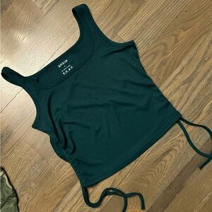 SHEIN Green side Tie Crop Tank Top sz Large